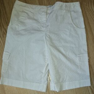 Vintage? Womens Izod White Casual Cargo Bermuda Shorts